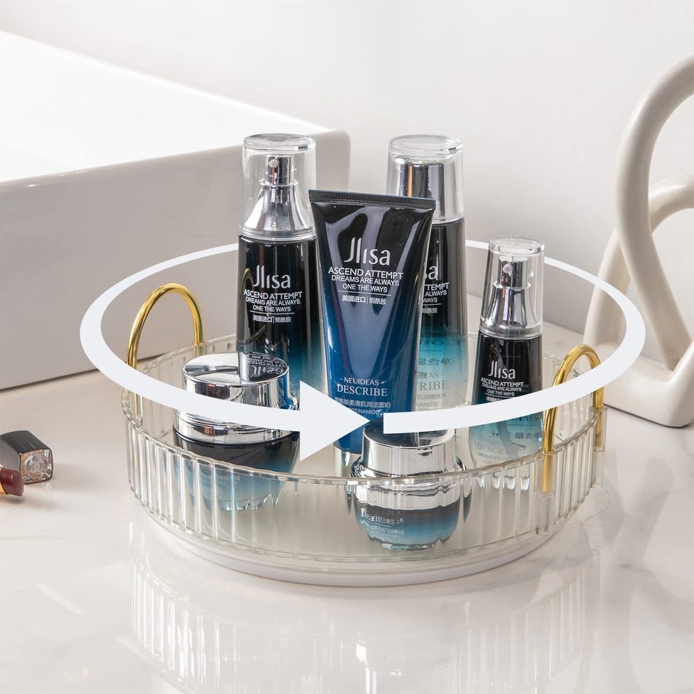 Rotating Makeup Organizer For Vanity, High-capacity Skincare Clear Make Up💫